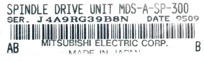 Mitsubishi MDS-A-SP-300 label image