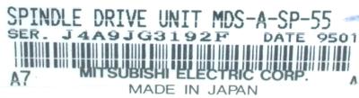 Mitsubishi MDS-A-SP-55 label image