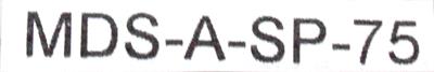 Mitsubishi MDS-A-SP-75 label image