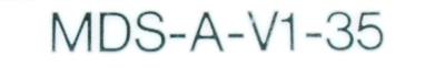 Mitsubishi MDS-A-V1-35 label image