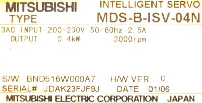 Mitsubishi MDS-B-ISV-04N label image