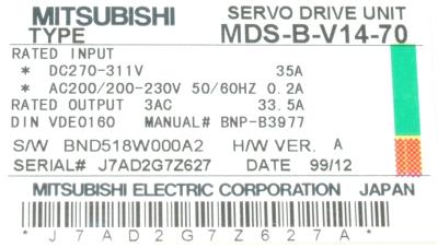 Mitsubishi MDS-B-V14-70 label image