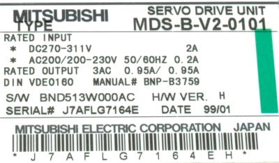 Mitsubishi MDS-B-V2-0101 label image