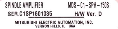 Mitsubishi MDS-C1-SPH-150S label image