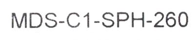 Mitsubishi MDS-C1-SPH-260 label image