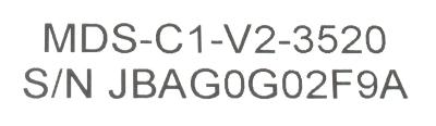 Mitsubishi MDS-C1-V2-3520 label image