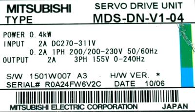 Mitsubishi MDS-DN-V1-04 label image