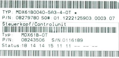 SEW-EURODRIVE MDX61B0040-5A3-4-0T label image