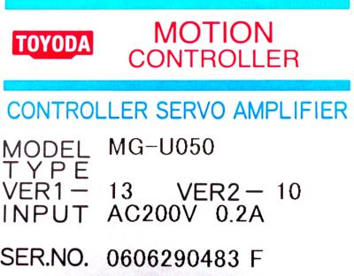 Toyoda MG-U050 label image