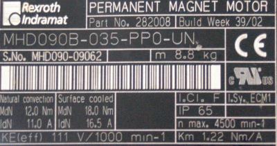 INDRAMAT MHD090B-035-PP0-UN label image