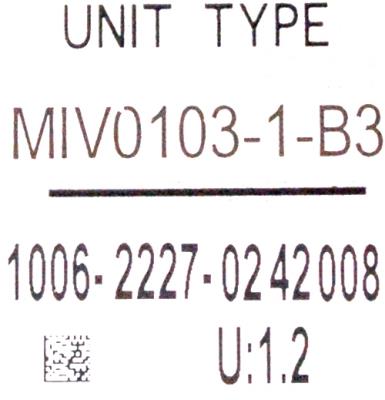 Okuma MIV0103-1-B3 label image