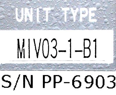 Okuma MIV03-1-B1 label image