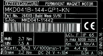 INDRAMAT MKD041B-144-GP1-KN label image