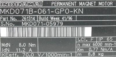 INDRAMAT MKD071B-061-GP0-KN label image