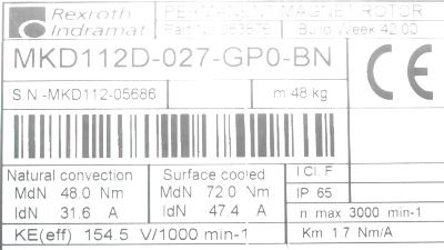INDRAMAT MKD112D-027-GP0-BN label image