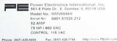 Power Electronics MMV6046H label image