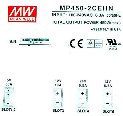 Mean Well MP450-2CEHN label image
