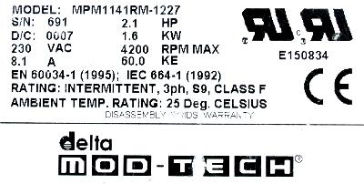 Delta Mod-Tech MPM1141RM-1227 label image