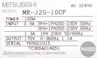 New Refurbished Exchange Repair  Mitsubishi Drives-AC Servo MR-J2S-10CP Precision Zone