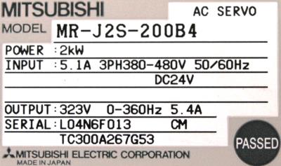 Mitsubishi MR-J2S-200B4 label image