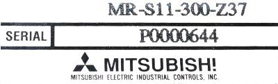 Mitsubishi MR-S11-300-Z37 label image