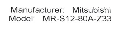 Mitsubishi MR-S12-80A-Z33 label image