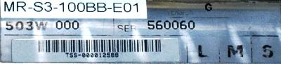 Mitsubishi MR-S3-100BB-E01 label image