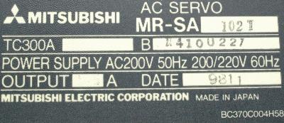 Mitsubishi MR-SA102T label image