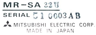 Mitsubishi MR-SA32U label image