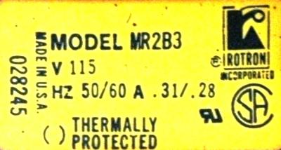 Comair Rotron MR2B3 label image