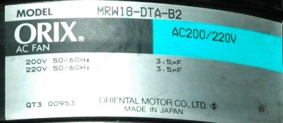 Oriental Motor MRW18-DTA-B2 label image