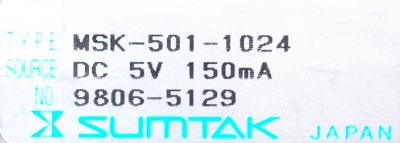 Sumtak MSK-501-1024 label image