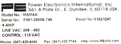 Power Electronics MSM4A label image