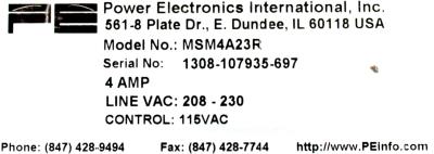 Power Electronics MSM4A23R label image