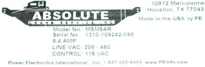 Power Electronics MSM5AR label image