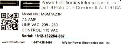 Power Electronics MSM7A23R label image