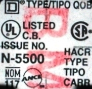 Square D N-5500-40A label image