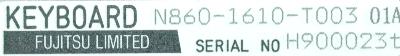 Fujitsu Limited N860-1610-T003-01A label image