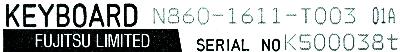 Fujitsu Limited N860-1611-T003-01A label image