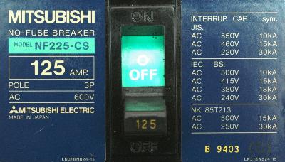 Mitsubishi NF225-CS-125A-3P label image