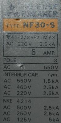Mitsubishi NF30-S-5A-3P label image