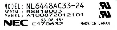 NEC NL6448AC33-24 label image