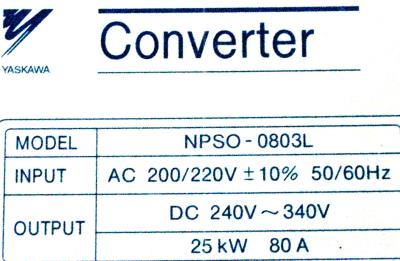 Yaskawa NPSO-0803L label image