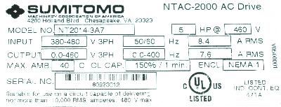 Sumitomo Corporation NT2014-3A7 label image
