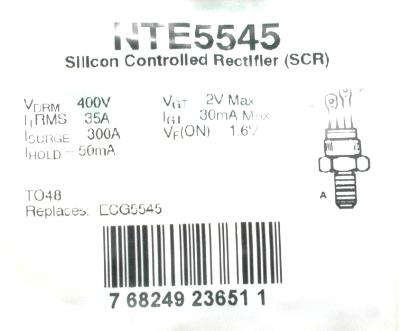 NTE Electronic NTE5545 label image