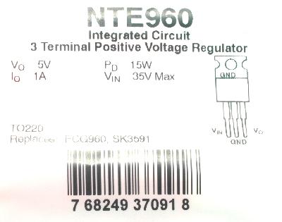 NTE Electronic NTE960 label image