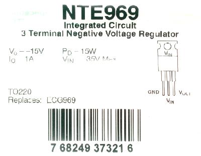 NTE Electronic NTE969 label image