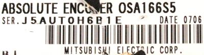Mitsubishi OSA166S5 label image