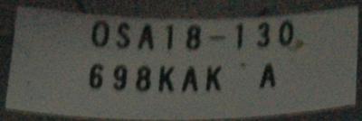 Mitsubishi OSA18-130 label image