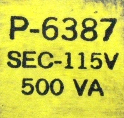 Stancor P-6387 label image